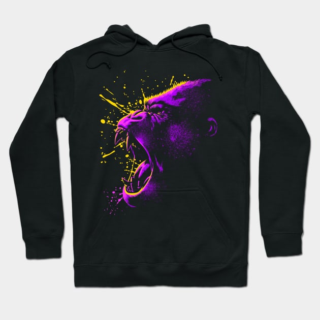 Psychedelic gorilla Hoodie by albertocubatas